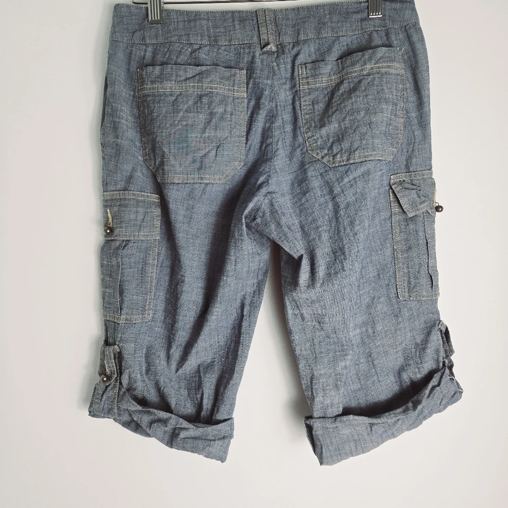 Trina Turk Los Angeles Blue Denim Bermuda Short Pants